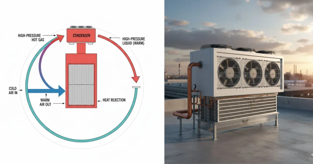 کندانسور سردخانه چیست و چگونه کار می‌کند