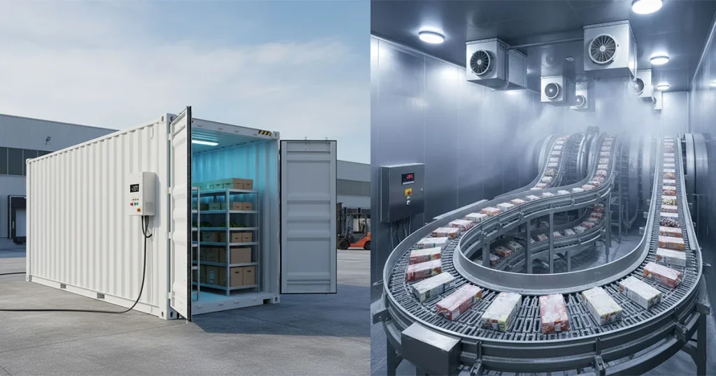 انواع سردخانه صنعتی، تفاوت‌ها و کاربرد آن‌ها