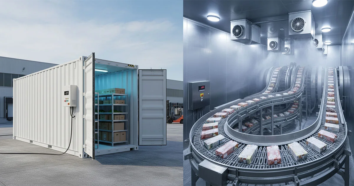 انواع سردخانه صنعتی، تفاوت‌ها و کاربرد آن‌ها
