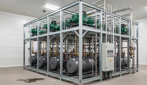 تصویری از یک سیستم رک سردخانه