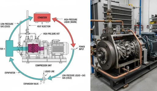 کمپرسور سردخانه و نحوه عملکرد آن